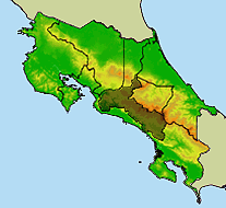 Map of San José in Costa Rica